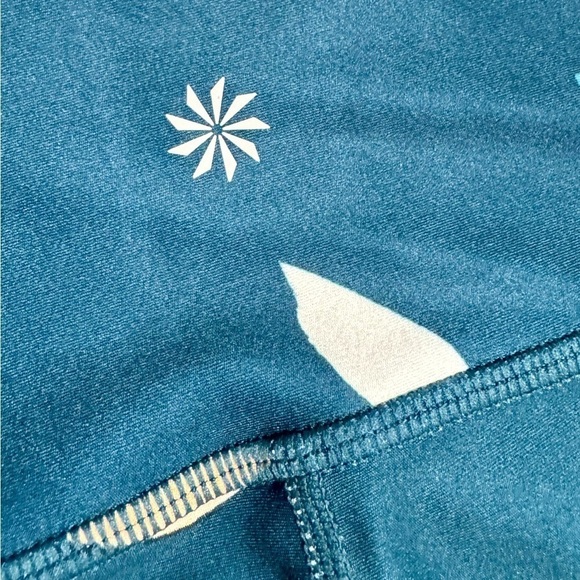 Athleta Leggings Floral Elation 7/8 54023 Dark Teal Peach Green Size Small - Picture 5 of 9